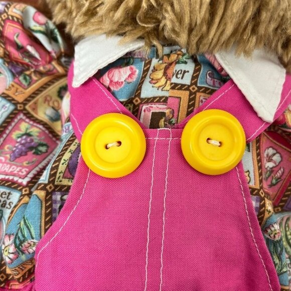 '97 Joelson Floppy Teddy Bear 22" Cottage Patchwork Country Kawaii Y2K 90s 00s - Picture 4 of 13